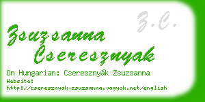 zsuzsanna cseresznyak business card