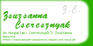 zsuzsanna cseresznyak business card